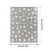 1 Sheet Christmas White Snowflakes Nail Stickers Snowflake Nail Decal Snowflake Xmas Slider