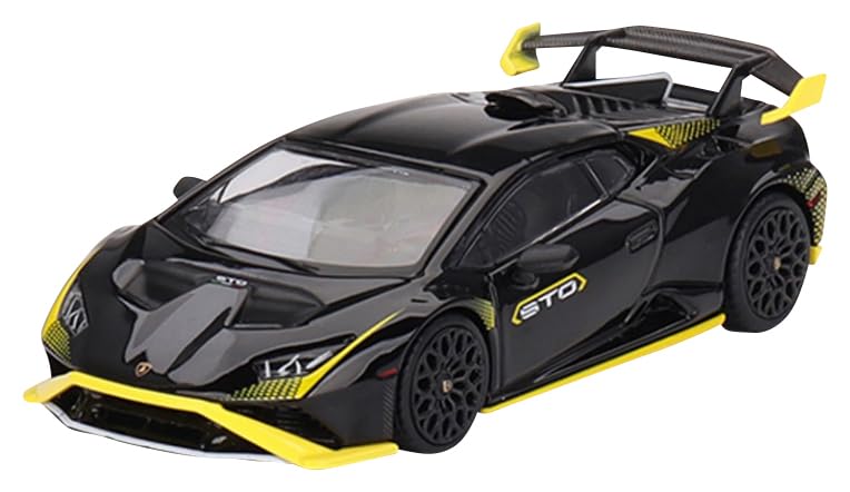

TrueScale Miniatures MINI GT Lamborghini Huracan STO Nero Noctis Drive Finished Product 1/64 Right-Hand