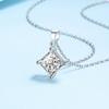 Tezzc Pricess Cut Moissanite Necklace For Women Lab Grown Diamond Pendant Necklace With certificate Silver Jewelry Wholesale