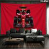 Racing car Wall tapestry, aesthetic printed fabric blanket, suitable for bedroom, living room, and home decor.