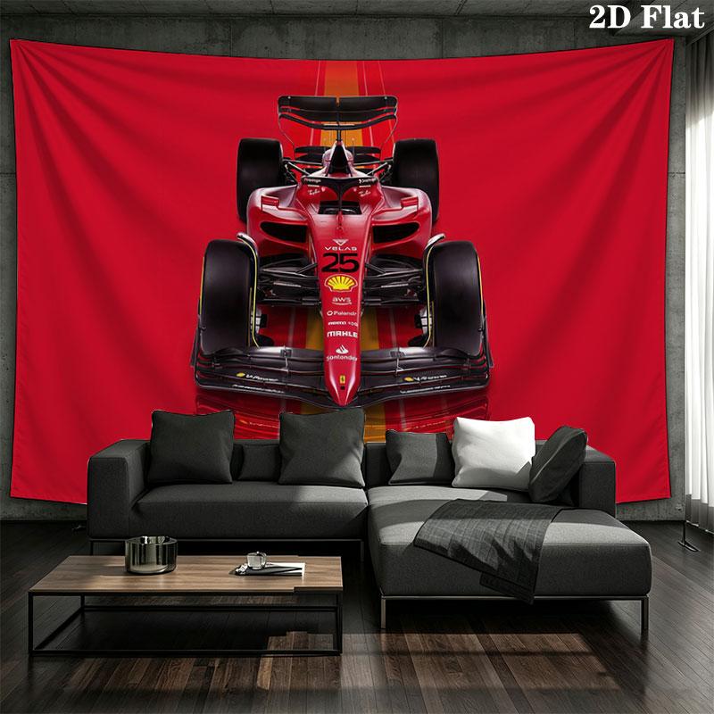 Racing car Wall tapestry, aesthetic printed fabric blanket, suitable for bedroom, living room, and home decor.