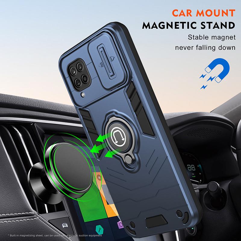 Luxury Shockproof Armor Magnetic Case For Samsung Galaxy A12 A22 A32 Silicone Bumper Hard PC Back Cover For Samsung A32 4G Cases