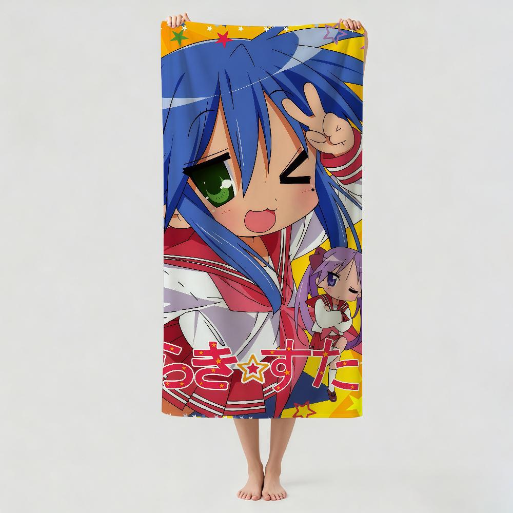 Cute anime L-Lucky Star Towel Drying Bath Towel Applicable To Light Swimming Camping Yoga Beach Out