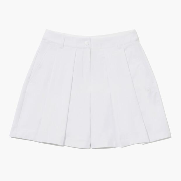 LECOQ GOLF Women'S Double-Pleated Culotte Shorts _White Gr222Lsp43