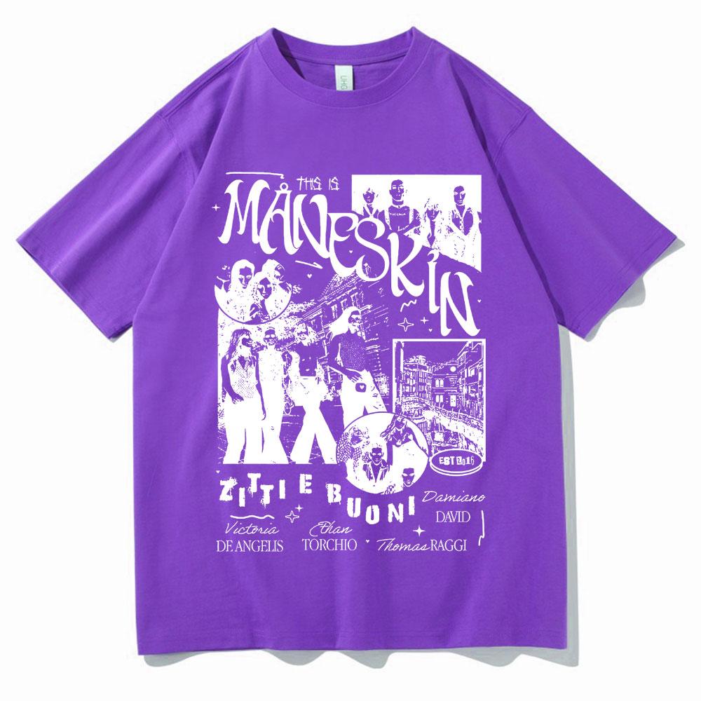 Italian Rock Band Unisexeskin T Shirt Music Album Print T Shirt Unisex Women Retro Hip Hop Oversized Tshirts Harajuku Cool Streetwear