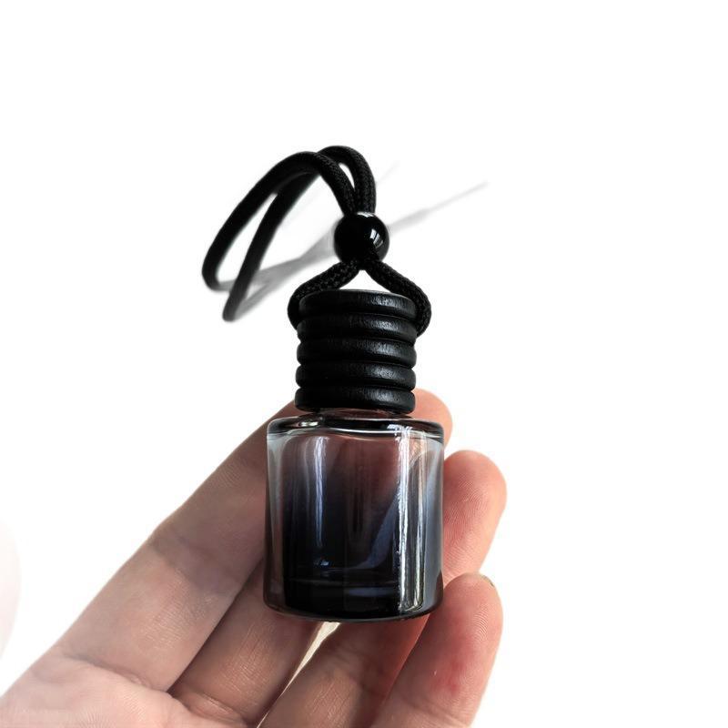 1Pcs Black Cap Dyed Cylinder Empty Bottle Car Essential Oil Diffuser Fragrance Air Freshener Scent Perfume Bottle Ornament