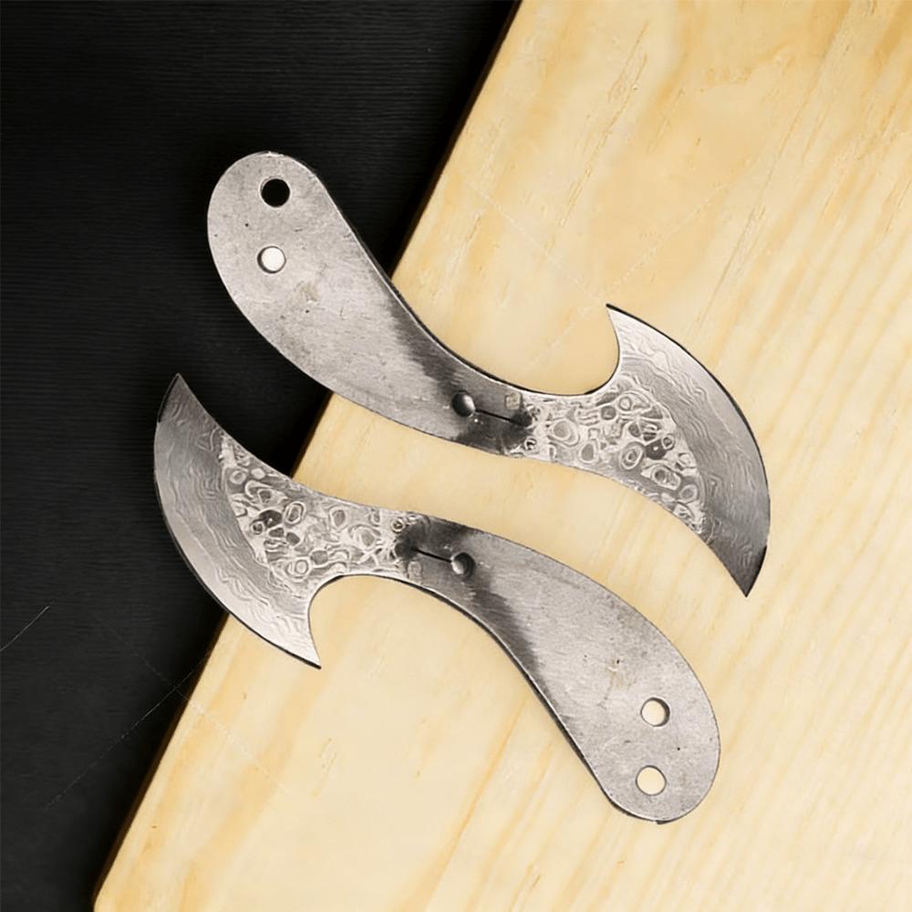 Dropship Axe Blade Fixed Blade Knife Blank Damascus Steel DIY Semi-finished Knife Tool Parts Accessories