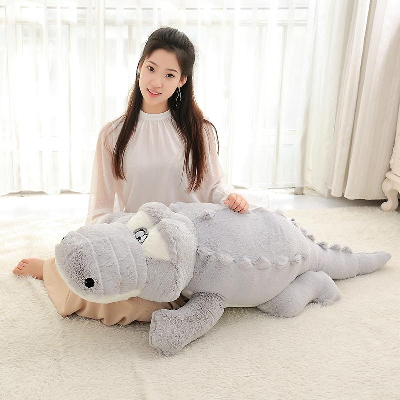 Lovely Huggable New Arrival Cute animals Big Size Simulation Crocodile Skin Plush Toy Cushion Pillow Toys For Girl kids toys