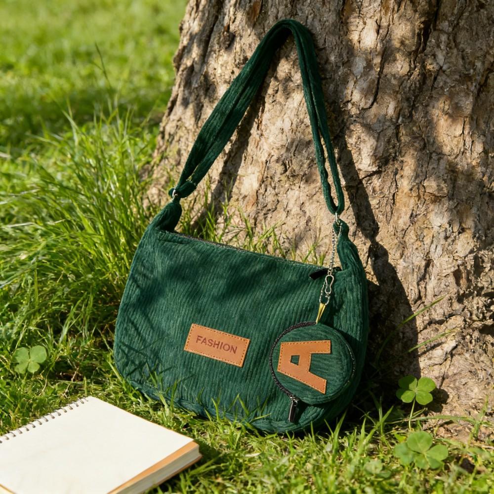 Corduroy cloth bag women's fresh and retro tote bag new messenger bag Mori family child and mother bag versatile couple bag