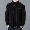 2025 Men's Stand Collar Thickened Velvet Jacket, Winter Woolen Coat