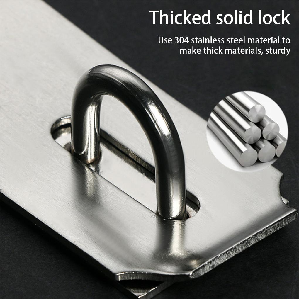 Vorhängeschloss Riegel Edelstahl Fenster Schrank Spind Briefkasten Schlossplatte Hotel Büro Außen Tor Schuppen Sicherheitsriegel Verlustsicher