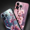 Kirschblüten Handyhülle Für iPhone 17 16 15 Pro Max 11 12 13 14 7 8 Plus SE 2020 X XR XS Hülle Weich Schwarz