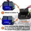 1pc 12/24V Digital Heatsink Fan Switch Kit Adjustable Temperature Dual Fan Control Switch Simple Installation