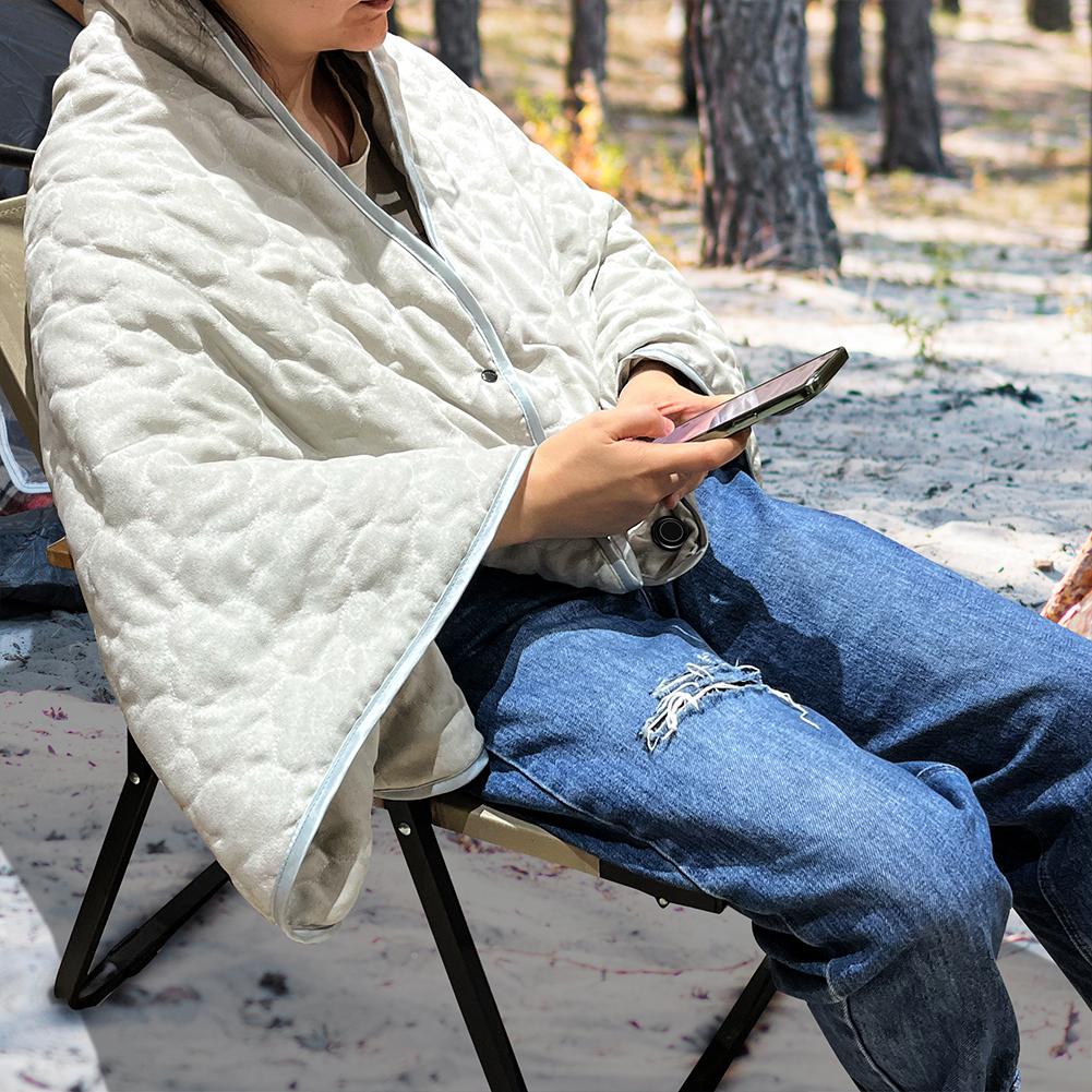 Electric Blanket Winter Warm USB Heating Shawl 3-Gear Temperature Adjust Blanket Shawl Heated Cape Pad For Car Office Home