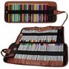 36/48/72 Slot Canvas Pencil Bag Wrap Pouch for Brush Marker Pens Stationery School Travel