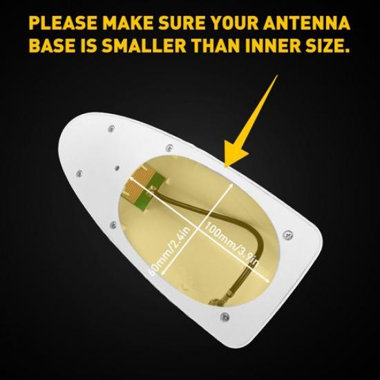 NEW Universal Auto Car Roof Radio Signal AM/FM Shark Fin Aerial Antenna Silver