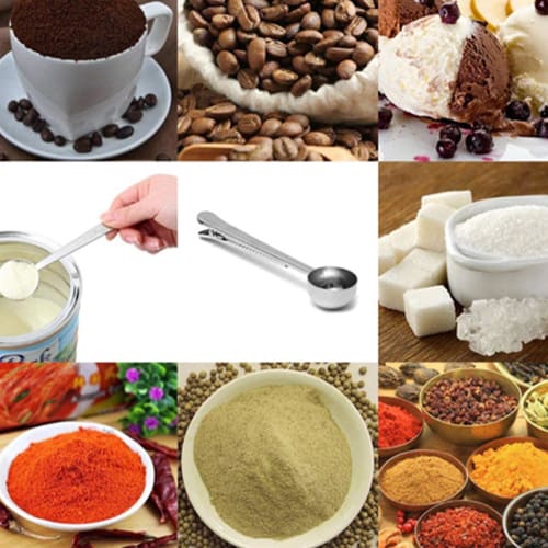 Zintan Coffee Measuring Spoon, 10g, Stainless Steel with Clip, Measuring Spoon, Ice Cream Spoon, Metal Measuring Cup