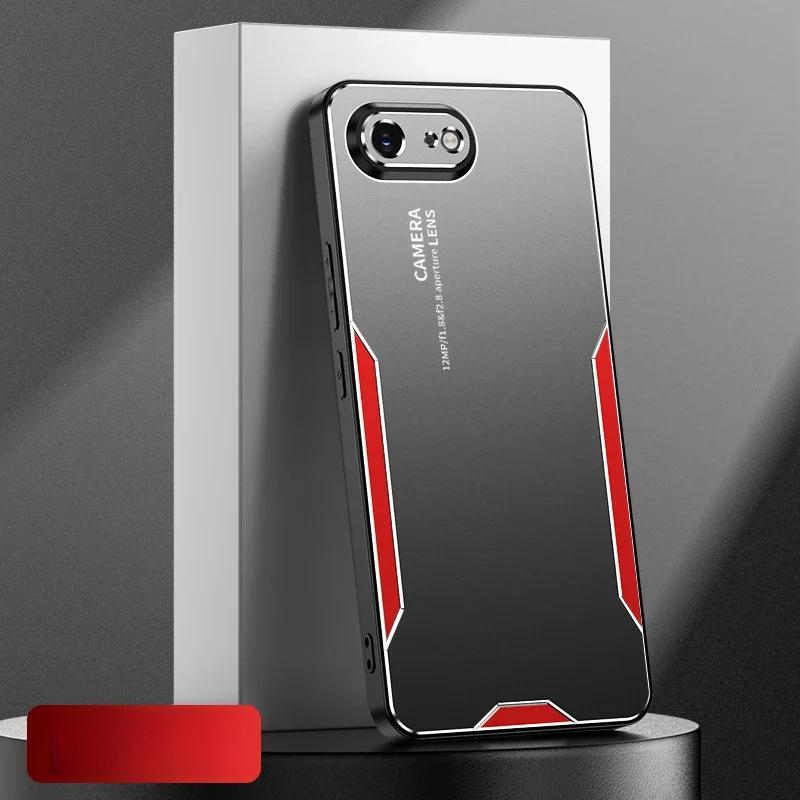 

Для iPhone 16E 16 E роскошный алюминиевый сплав металлический противоударный бампер камера защитный чехол для телефона для iPhone 16e SE 4 5G SE4 чехол for iPhone 16E красный