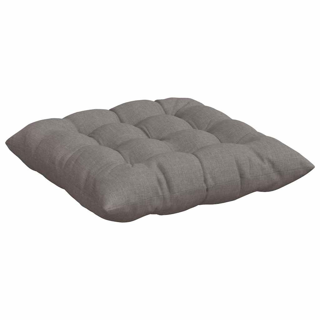 Seat Cushion Set 4 Pcs Taupe 40 X 40 X 6 Cm Fabric