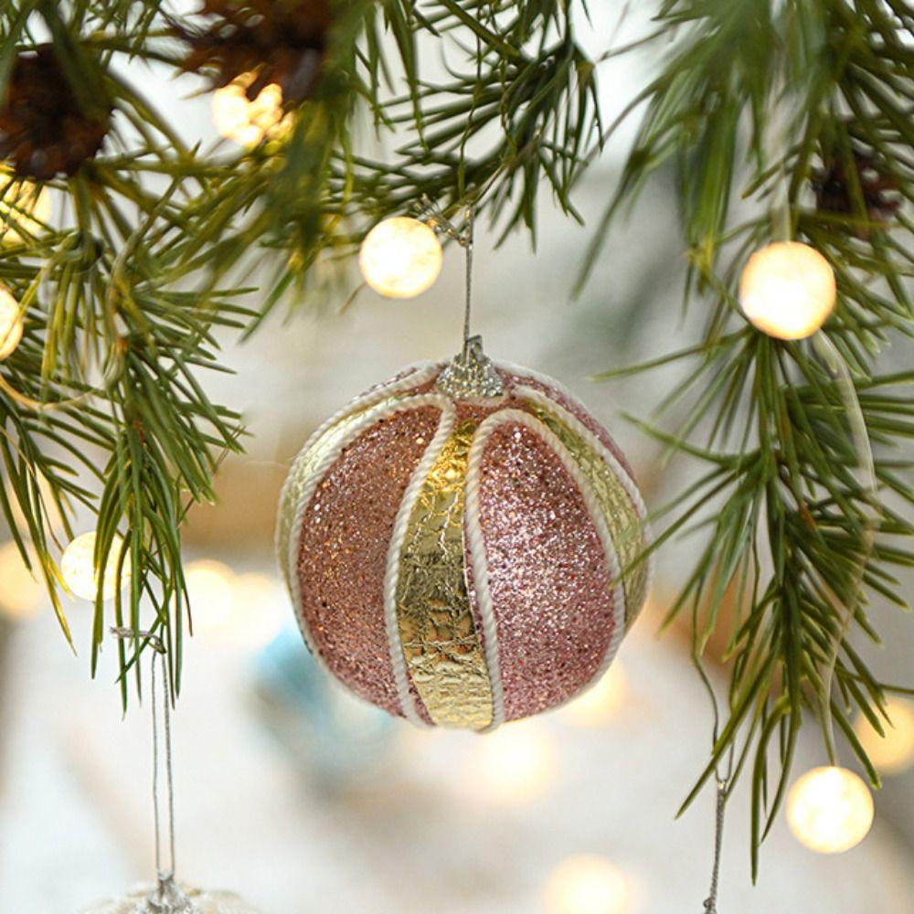 

3pcs Delicate Christmas Ball Set Creative Hanging Ornament Christmas Tree Pendant Background Layout Style 4
