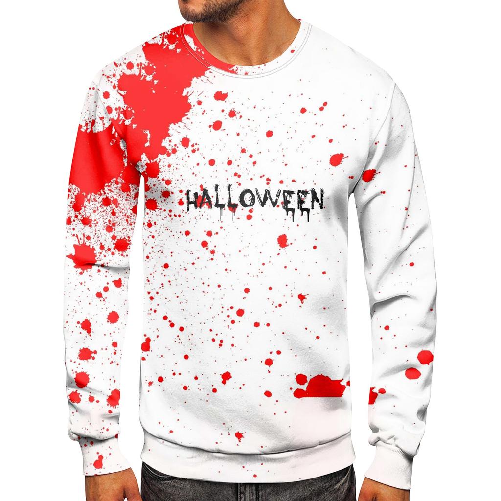 Pánská venkovní mikina s etnickým potiskem s volným dlouhým rukávem