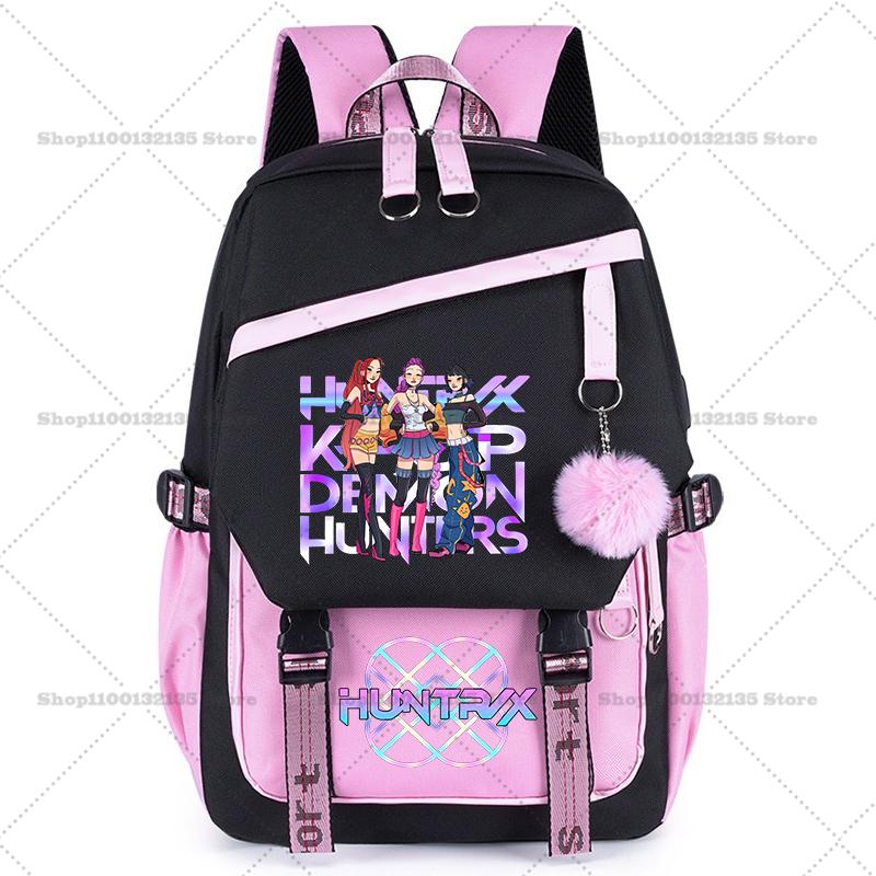 Kpop Dämonenjäger Rucksack für Junge Mädchen Schülerin Teenager Schultaschen Damen Herren Rucksack Kawaii Reise Rucksack Mochila Hohe Qualität Geschenk