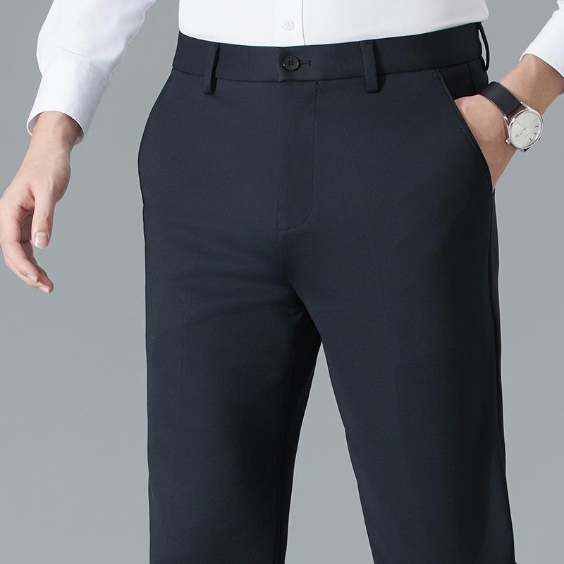 Genuine Brand High-End Men'S Business Casual Pants Autumn And Winter High-Density Knitted Soft And Skin-Friendly Suit Trousers