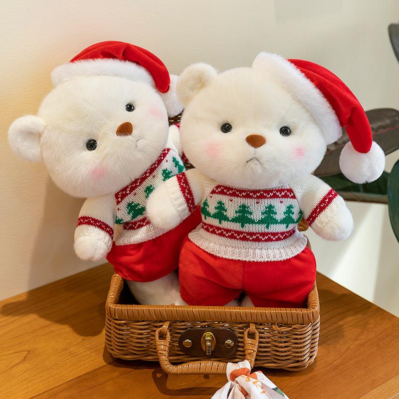 New Christmas gift bear doll cute teddy bear plush toy grab machine rag doll decorative gift