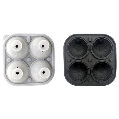 ABFS Ice Cube Molds Silicone 2.2" 3D Sphere Big Ice Ball Maker Whiskey Ice Mold For Bourbon And Cola