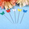 200 Pcs Quilting Pins Butterfly Shaped End Flat Head Sewing Pins Mixed Color Set