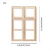 1/12 puppenhaus Fenster Möbel Mini DIY Fensterläden Miniaturen Holz für Schlafzimmer