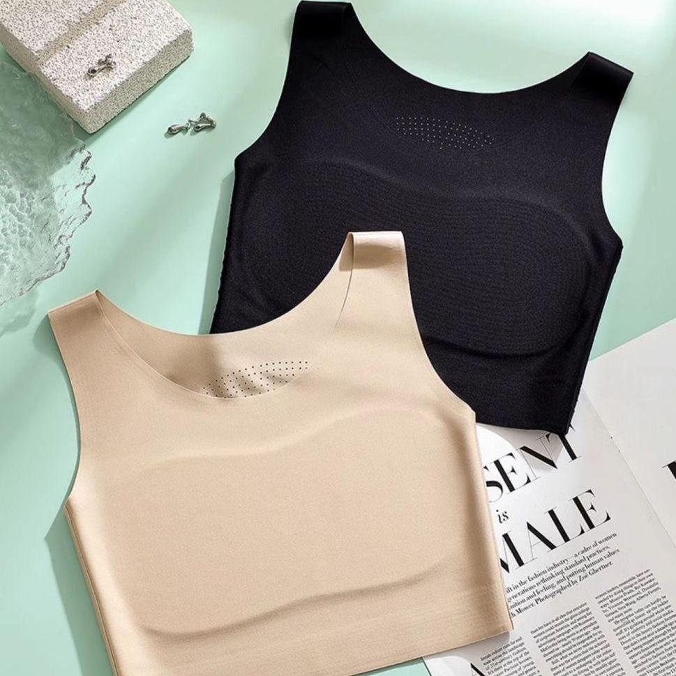 Seamless Chest Binding Sports Bra: Anti-Sag, Gather Underarm Fat, Super Flat Design for Larger Busts.
