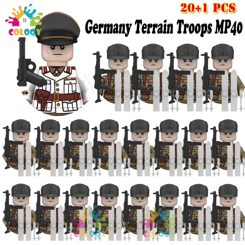 Παιχνίδια 21τμχ/παρτίδα Β' Παγκόσμιος Πόλεμος N001-N095 Αξιωματικοί Στρατιώτες Τουβλάκια Δράσης ΗΠΑ Σοβιετική Βρετανία Μίνι Φιγούρες Δράσης Για Παιδικά Γενέθλια Δώρα
