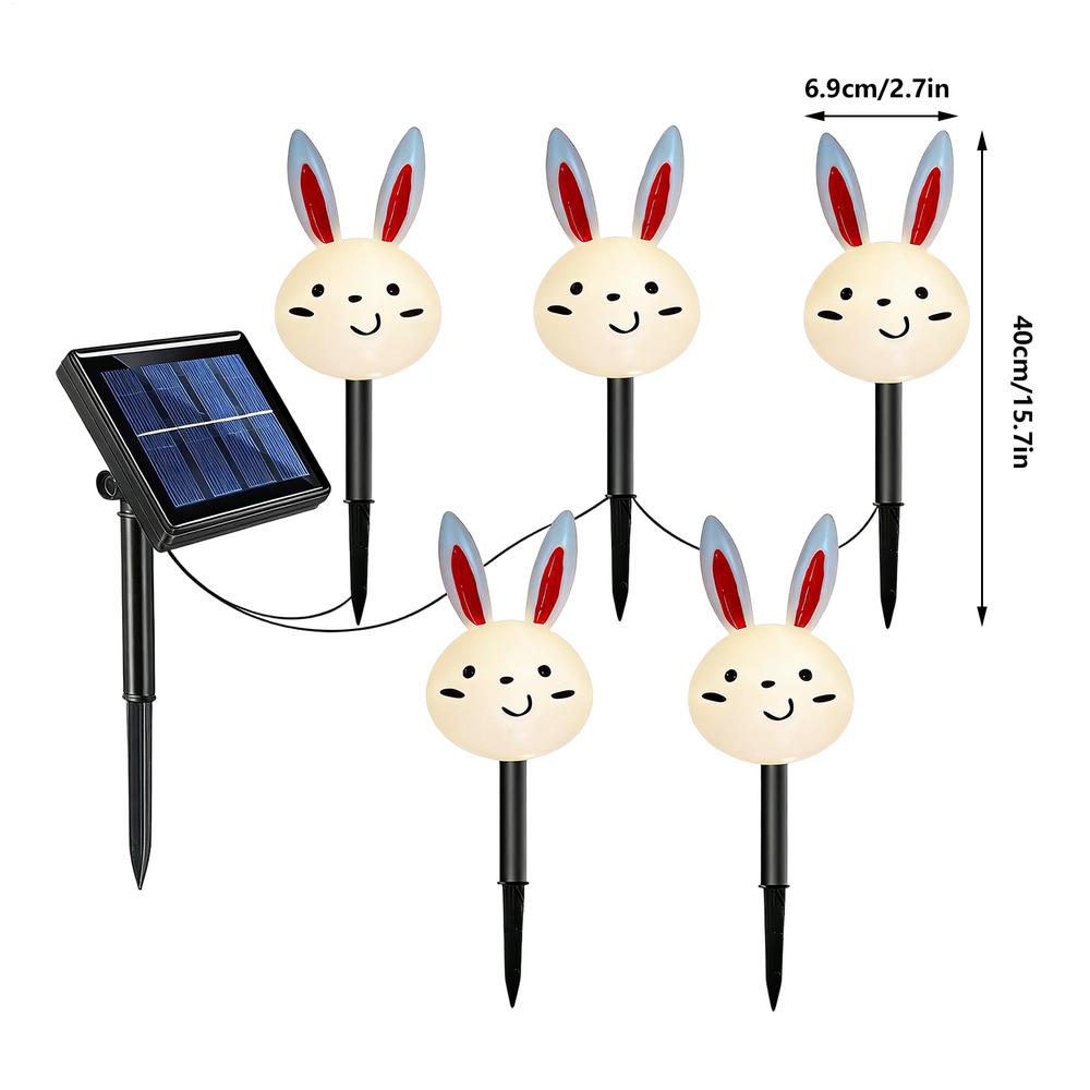 

Spring Solar Lights Outdoor Decorative Easter Bunny Carrot Pathway Waterproof Lighting Cute Courtyard Lights For Garden Yard