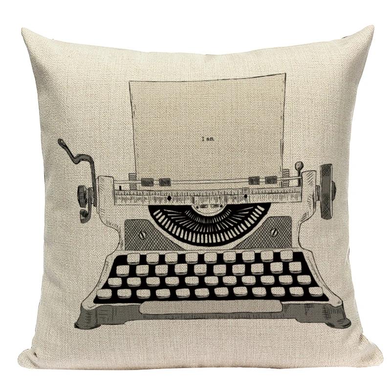 Cute Letter Print Pillow Case Square Cushion Cover Decorative For Sofa Bedroom Living Room Seat Car Office Home Decor