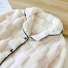 Autumn/Winter Updated Couple Sleepwear Kit Flannel Thickened Long Sleeve Pants for Men and Women Coral Fur Home Fur
