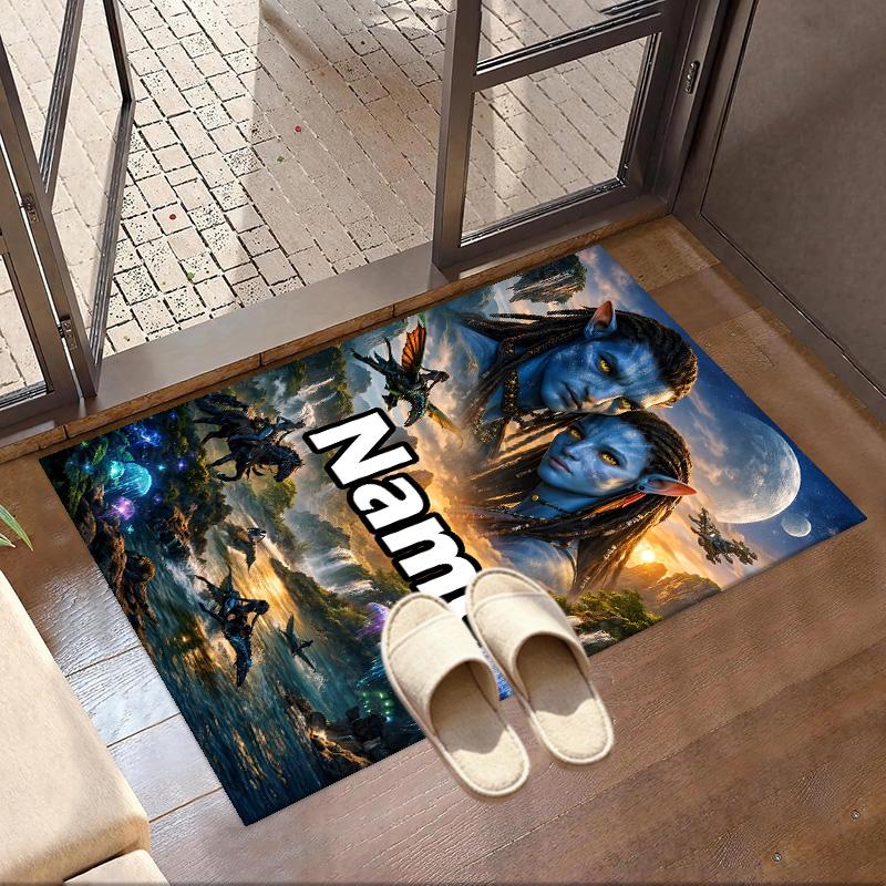 Custom Name Personalized Avatar Print Carpet, Versatile Home Decor Rug, for Playroom, Apartment, Balcony, Entryway, Hallway Gift