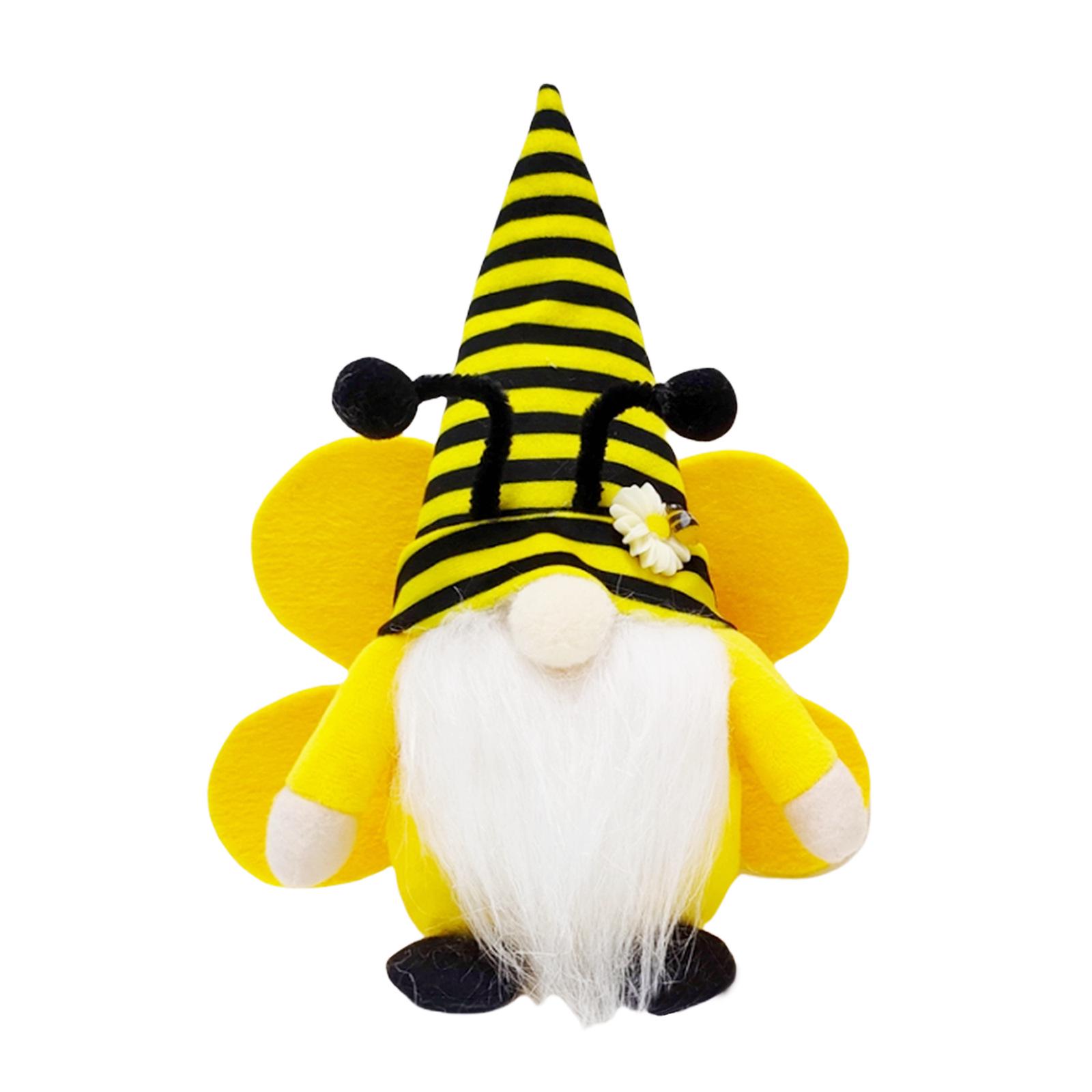 New Spring-Summer Bee Festival Knitted Sunflower Gnome Ornament
