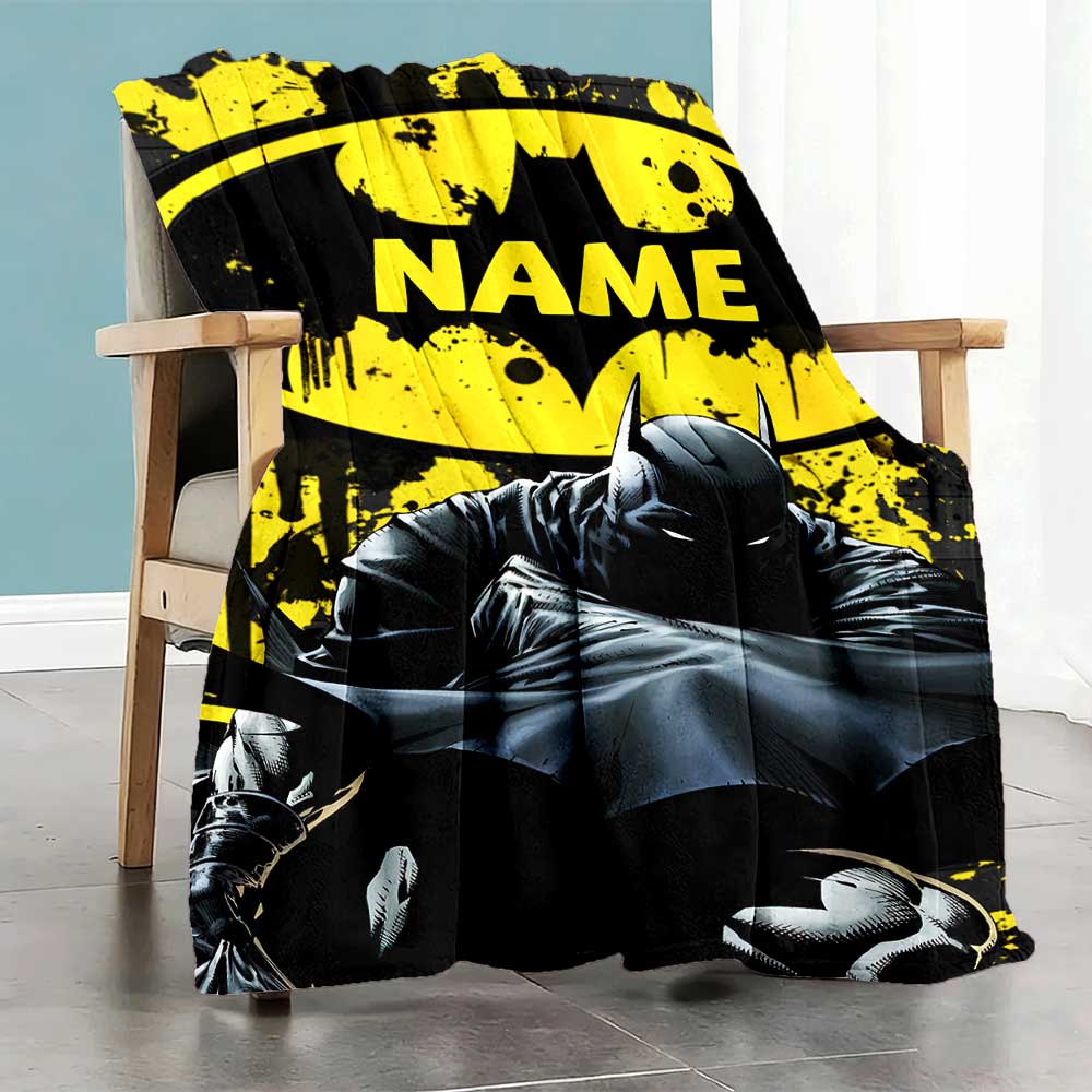 Warner (17) Customize Text Blanket Cozy Personalized Blanket Soft Warm Cozy Versatile for Living Room Office Couch Seaside Ideal for All Seasons