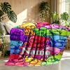 Custom Name Personalized Care Bears Print Blanket, Home Decor, Bedroom, Sofa, Camping, Couch, Gifts for Birthday Christmas