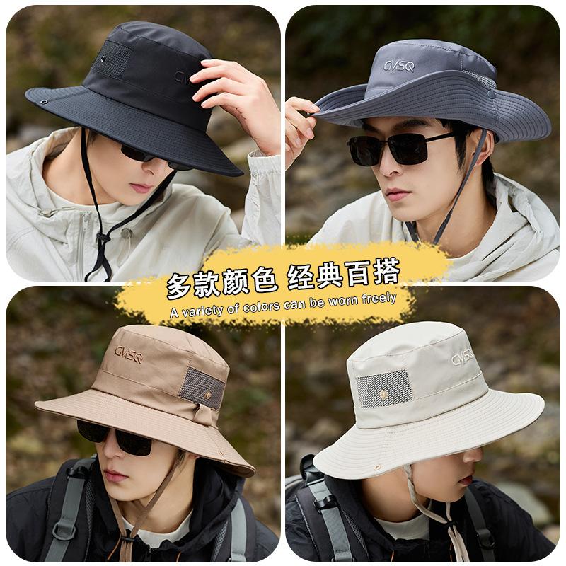 Sommerhut Herren atmungsaktiv Wandern Angeln Fischerhut Sonnenschutz Sonnenhut winddicht Bergsteigerhut