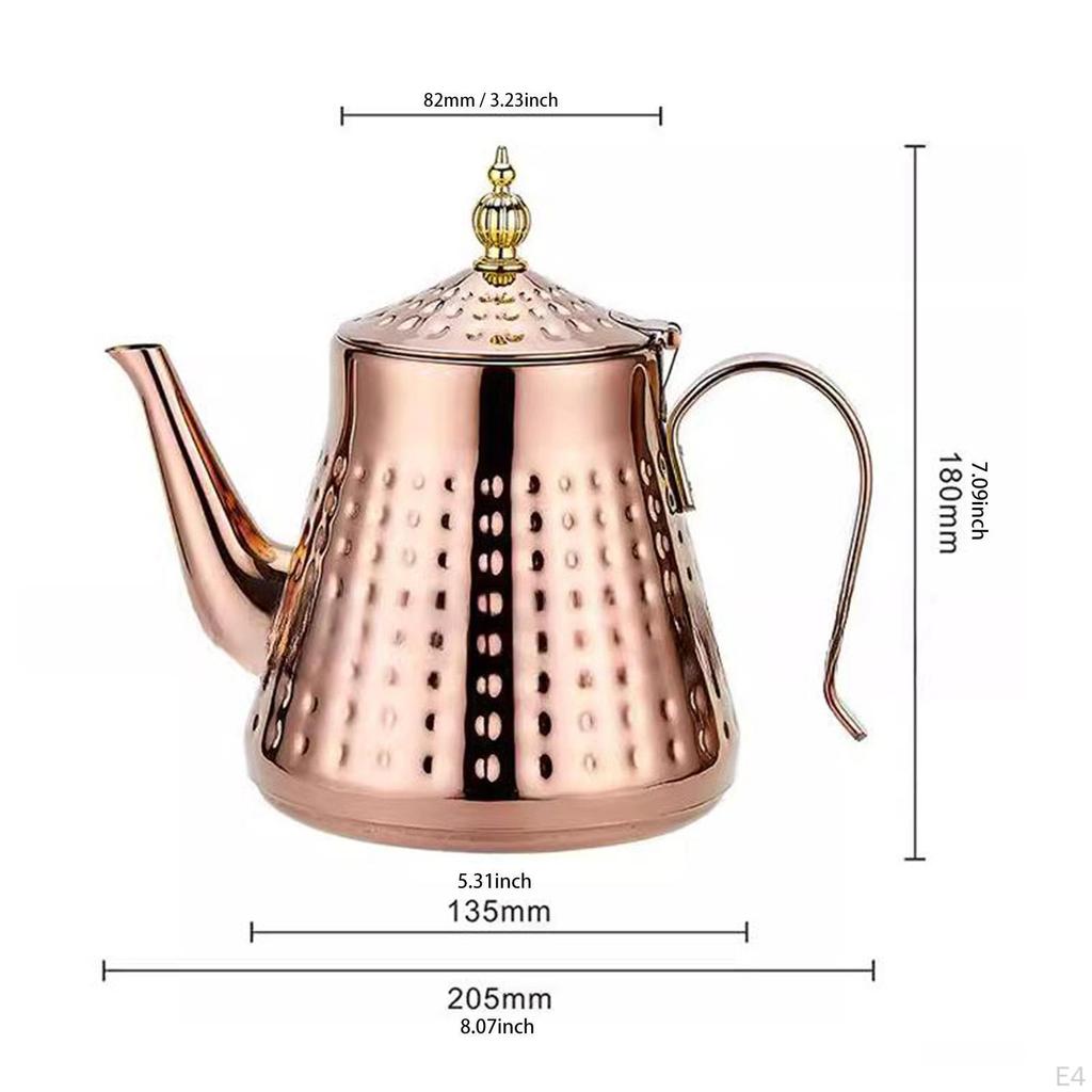 Gooseneck Teapot Stainless Steel Kettle for Induction Loose Leaf Tea