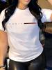 Women Paris Flag Graphic T-Shirt Casual Short Sleeve Cotton Blend Crew Neck Tee