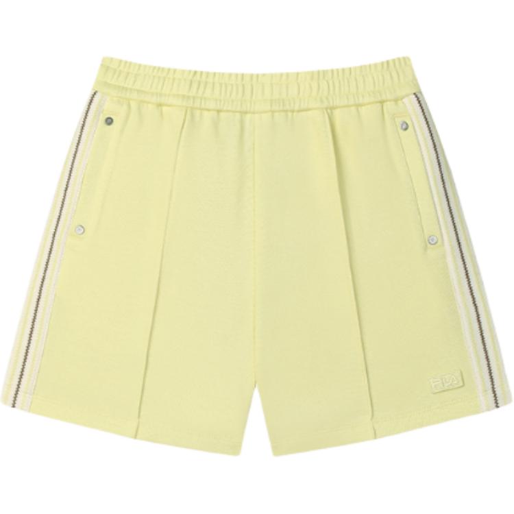 Fila Original Fashion Simple Versatile Three-Quarter Casual Shorts Women Shorts Duck-Yellow F51W519601F-YE