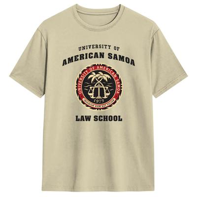 T-shirt en coton pour homme de la faculté de droit de l'Université des Samoa américaines T-shirts de plage et de rue Oversi