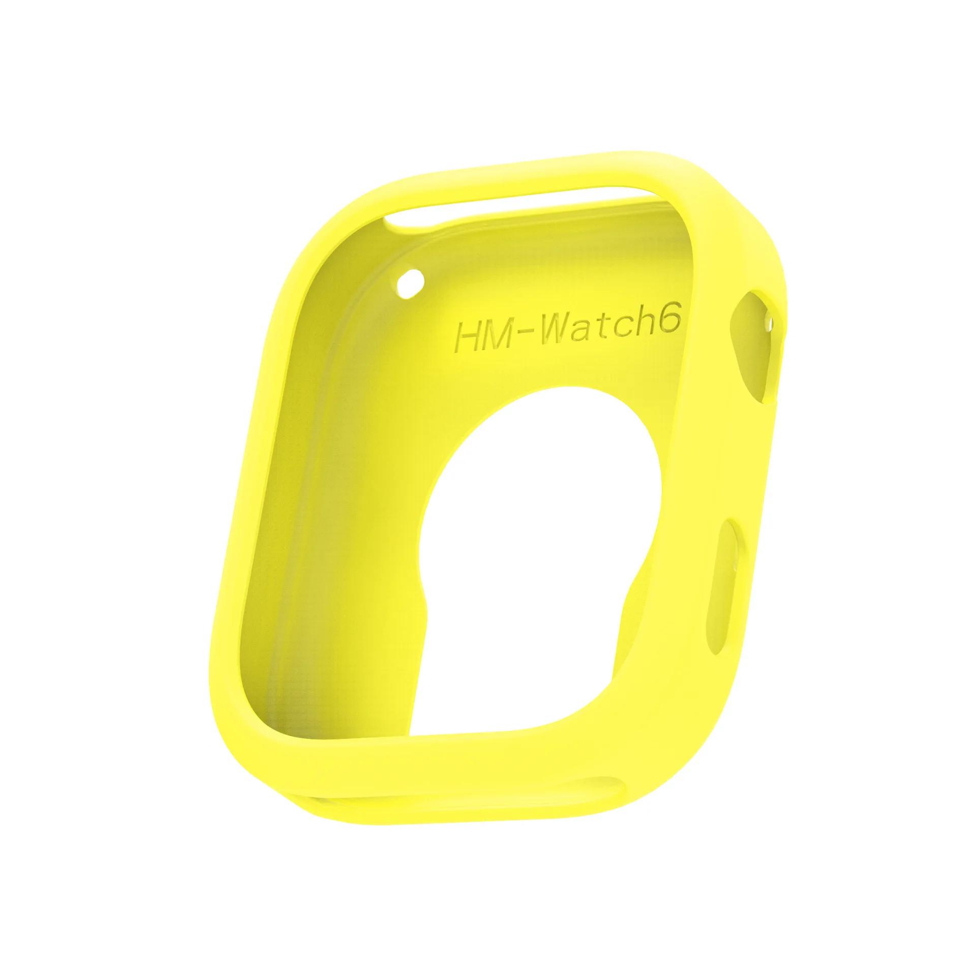 Silicone Cases Cover for Redmi watch 6 Soft Protector Shell Smartwatch Hollow Shockproof Protection Frame Case For Redmi watch 6 жёлтый