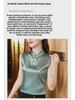 2024 Summer Women's Satin Camisole with Stand-up Collar & Frog Button - Chinese National Style