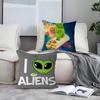 Cute Funny Green Alien Cat Pillow Cover Design Cushion Cover Decor Holiday Decorati
