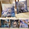 Fleurdelys Anime Game W-Wuthering Waves Pillow Case Fashion Square Pillowcase Bedroom Sofa Room Ins Decoration Leisure