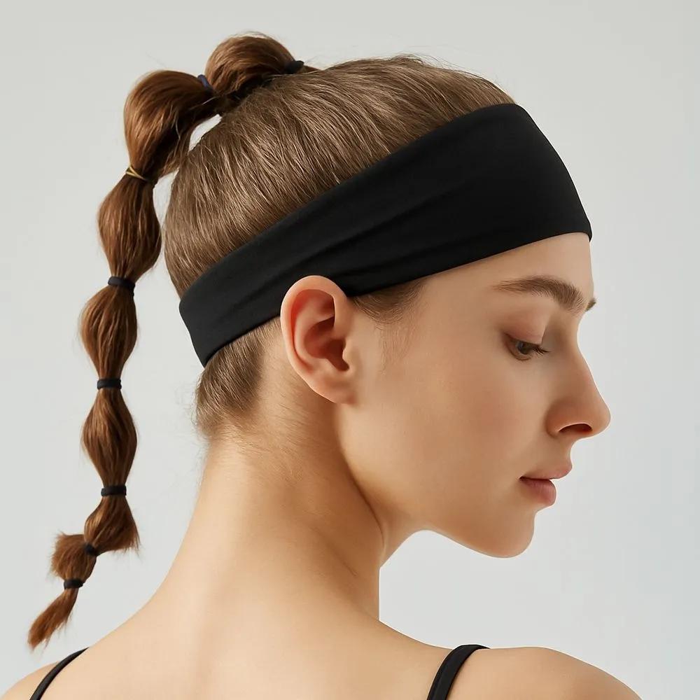 Unisex sports headband, sweat-wicking, quick-drying, running, wide headband, hiking, tennis 4-color set